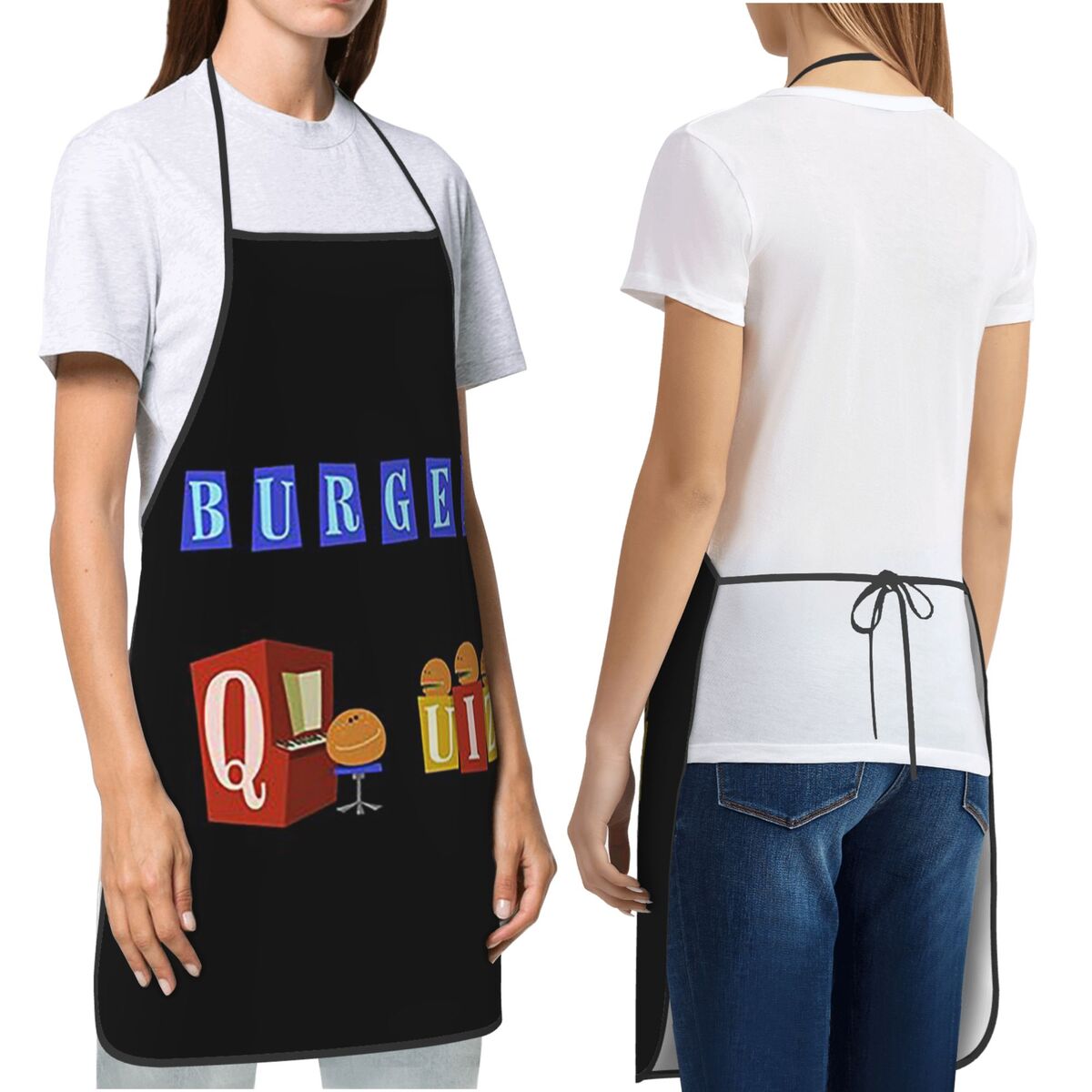 Kitchen Quiz - Celemek Logo Baru Burger Quiz, Celemek