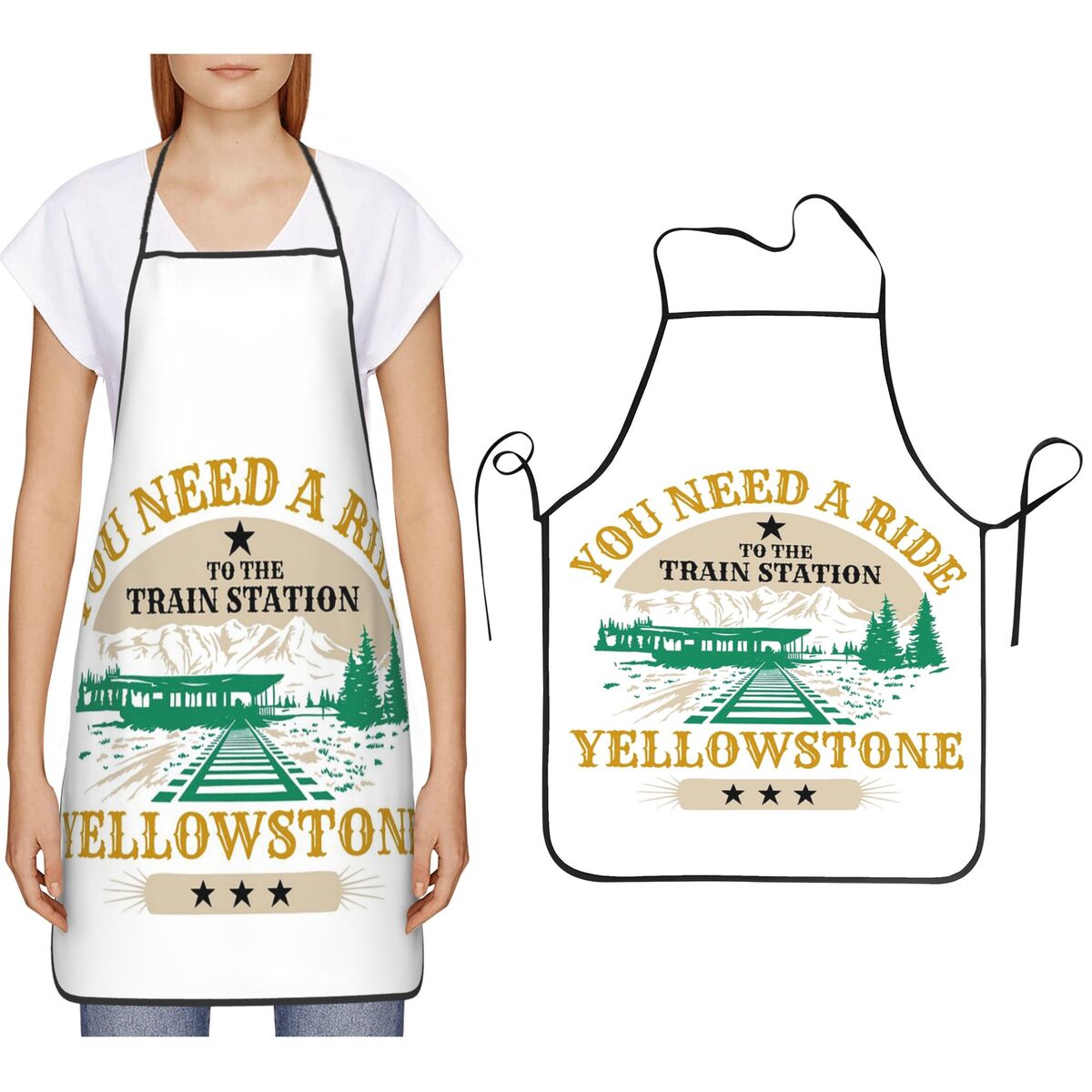 Kitchen With Baking Station - Apron Chef Cooking Baking Tablier Bib