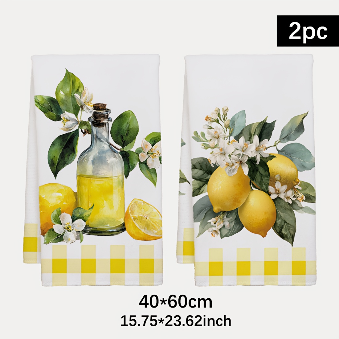Kitchen Baking Necessities - 2 Buah, Handuk Dapur Bermotif Bunga