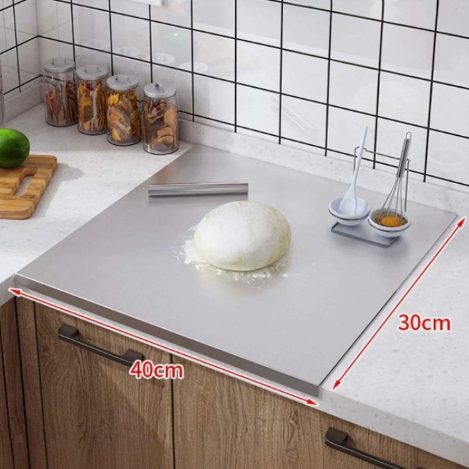 Baking In Kitchen - Papan Pemotong Daging Stainless Steel Anti