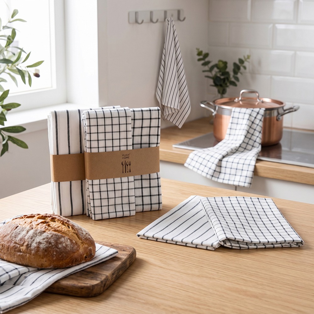 Kitchen Baking Dishes - 4 PCS Serbet Dapur Katun Motif