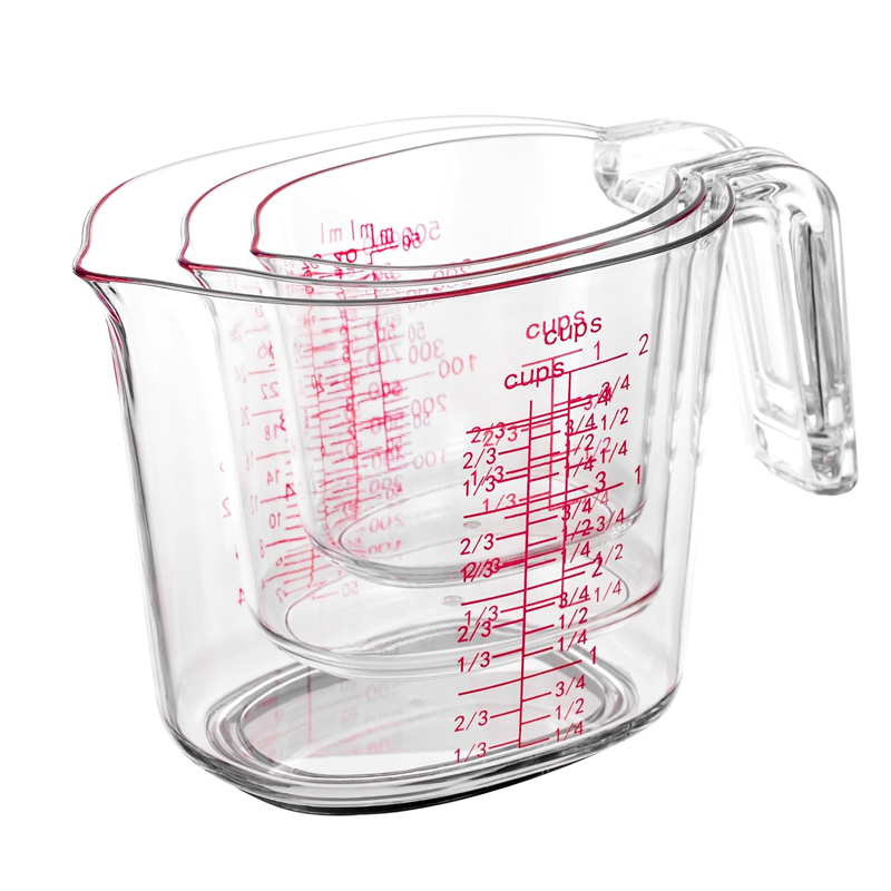 Kitchen Baking Kit - 1Cup, 2Cup, 4Cup Set Gelas Ukur