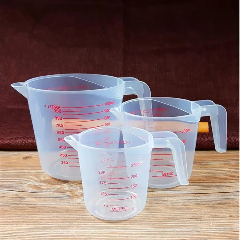 Kitchen Baking Kit - Gelas ukur cair PVC, 3 buah