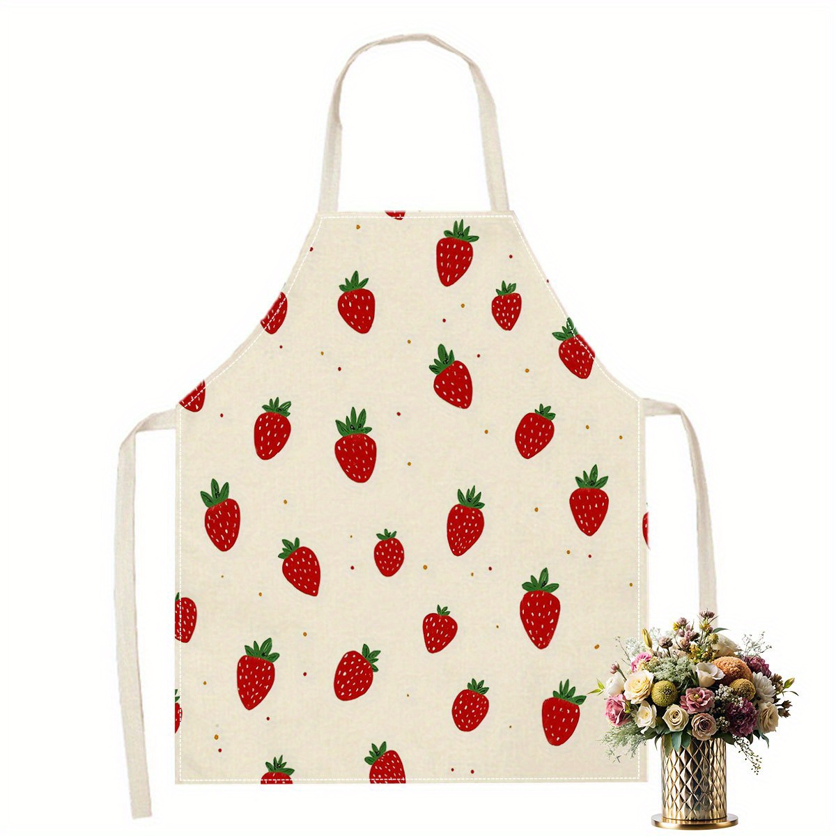 Baking Kitchen Kids - 1 Buah Celemek Stroberi Pola Buah