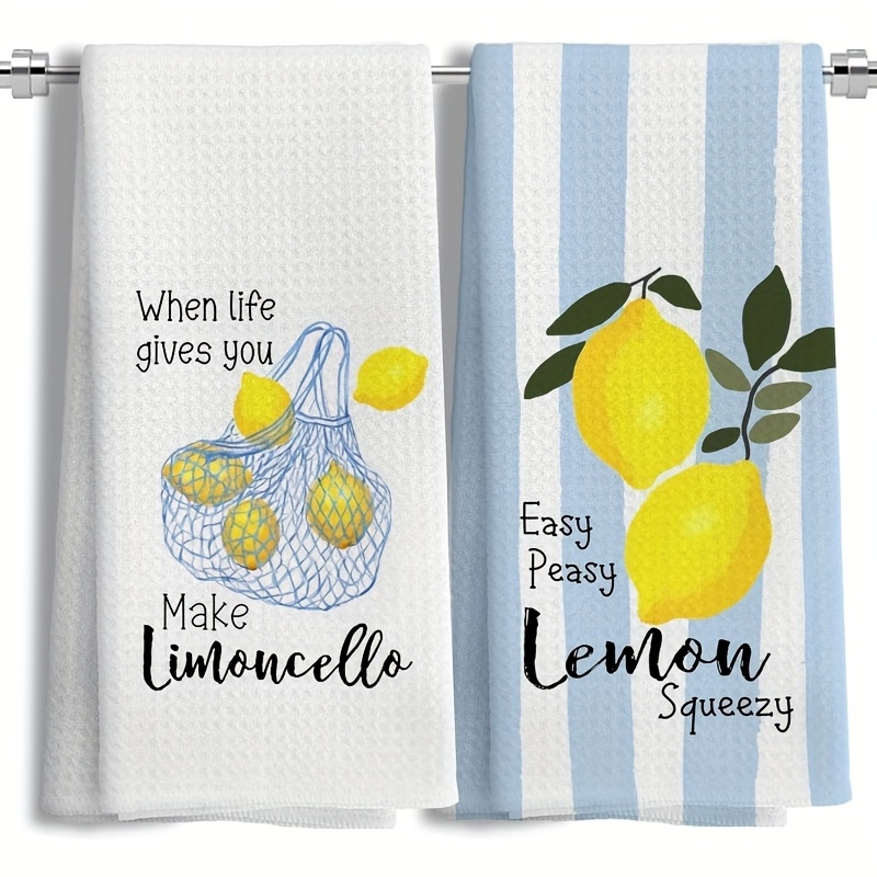 Kitchen Baking Kit - 2 Buah, Handuk Dapur Lemon Mesh,
