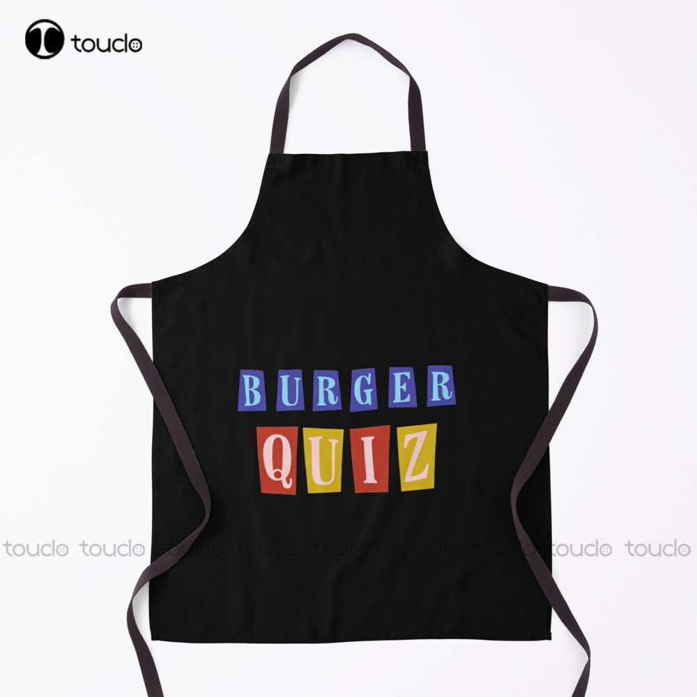 Kitchen Quiz - Burger Kuis Celemek Pelayan Celemek Personalisasi