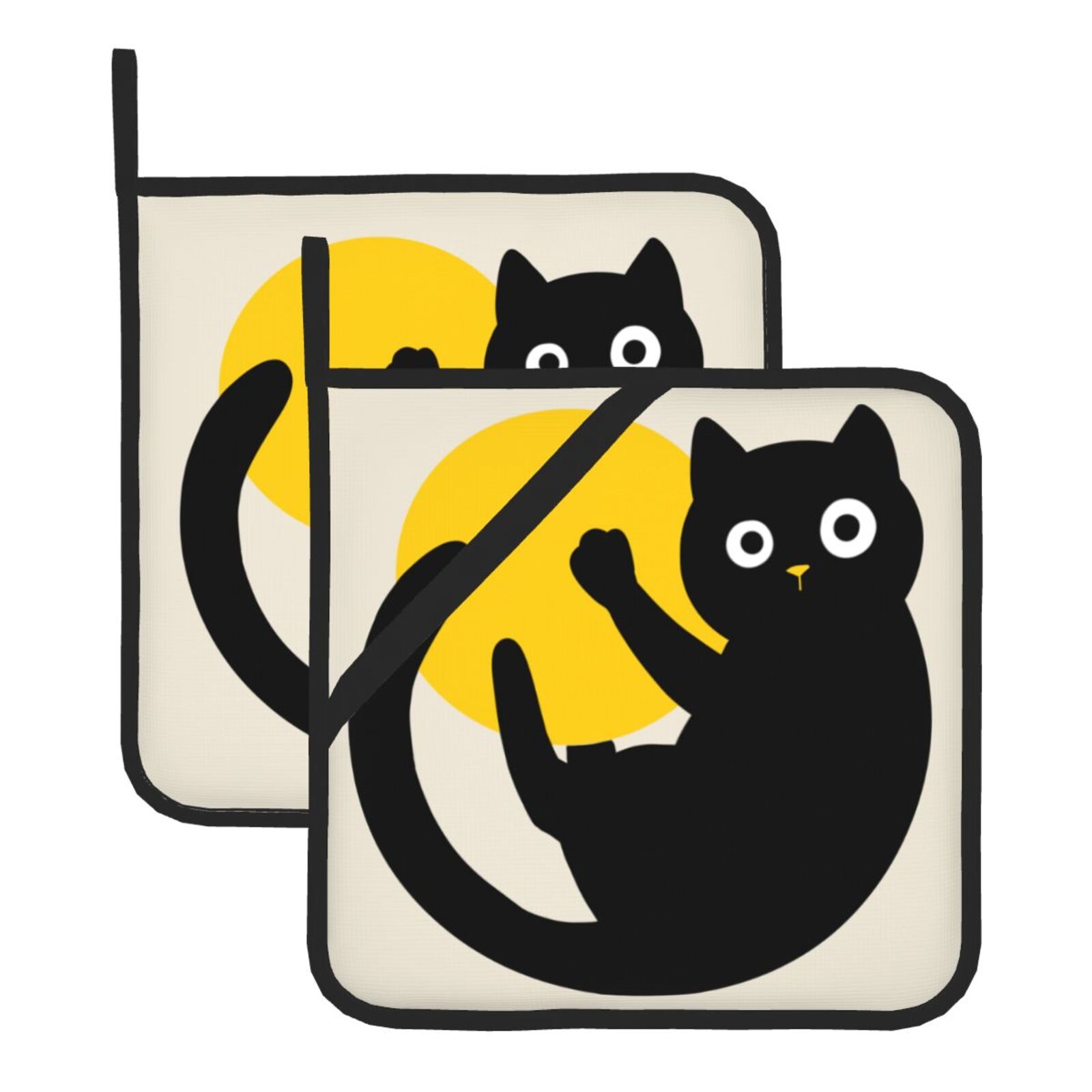 Kitchen Baking Dishes - Set wadah Pot kucing hitam lucu