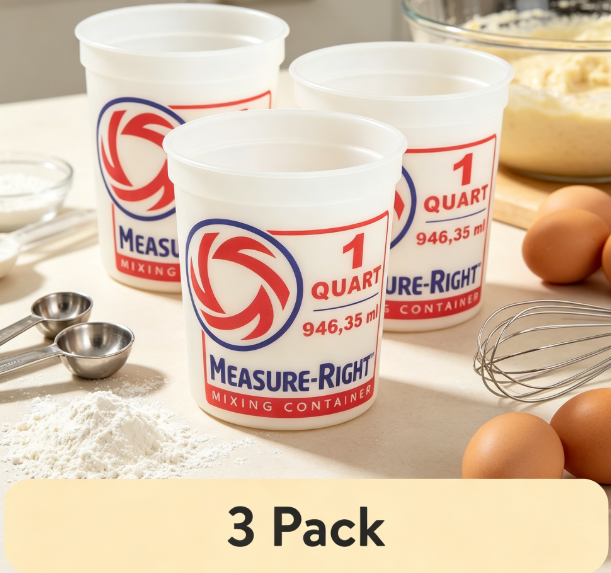 Baking In Kitchen - Wadah Pencampur Plastik Bulat 1 Quart