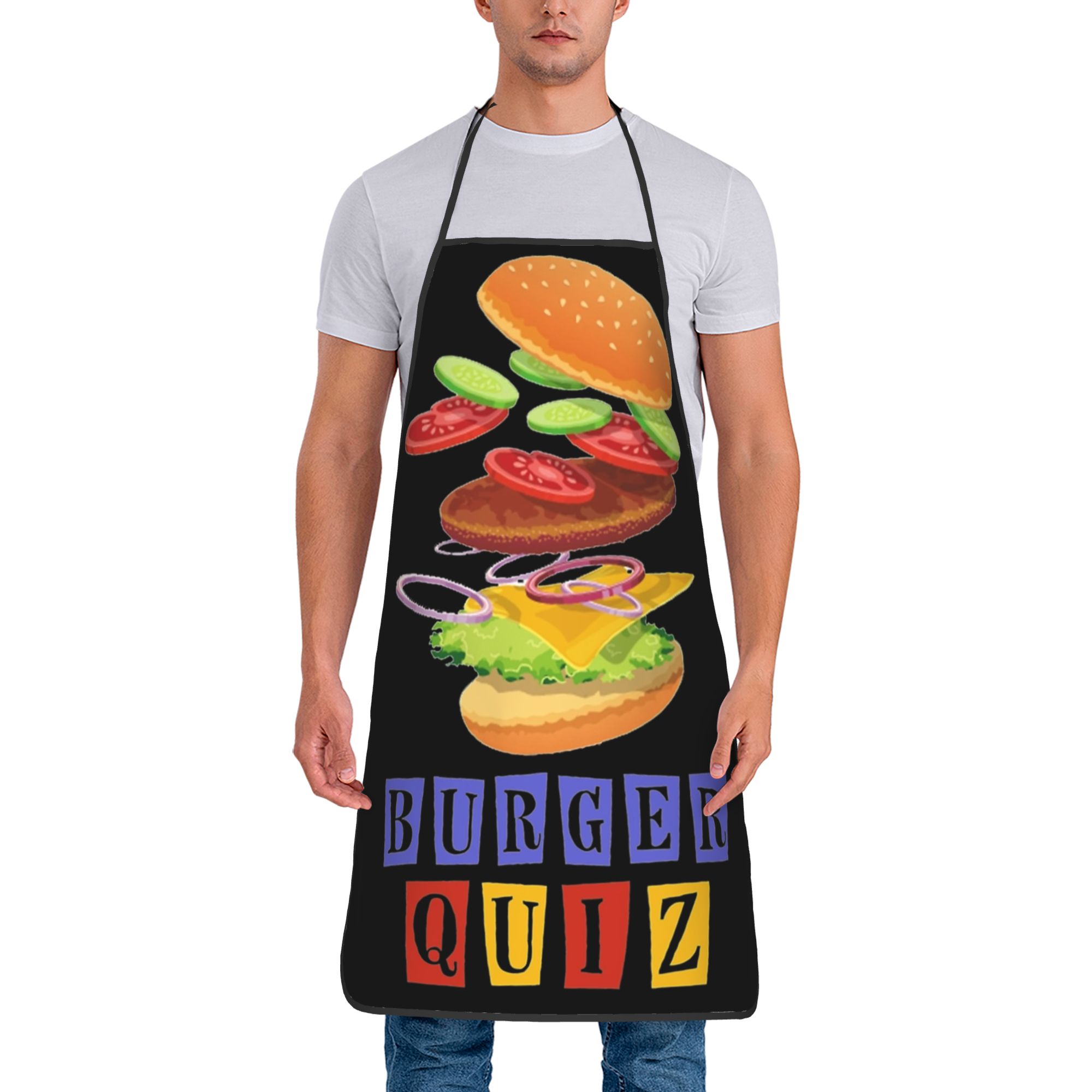 Kitchen Quiz - Celemek Burger Quiz Aksesoris Dapur Lucu