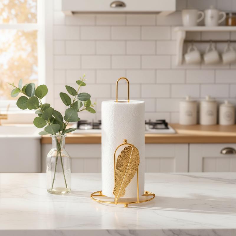 Kitchen Baking Paper Holder - # @Retro Iron Tree Paper Towel