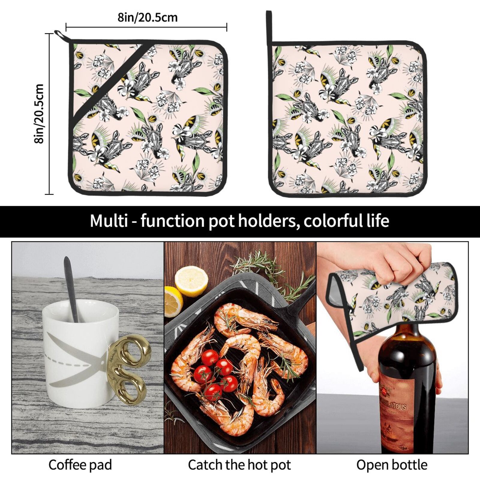 Pola Zebra Set Holder panci 2  - Kitchen Baking Dishes ulasan dan harga