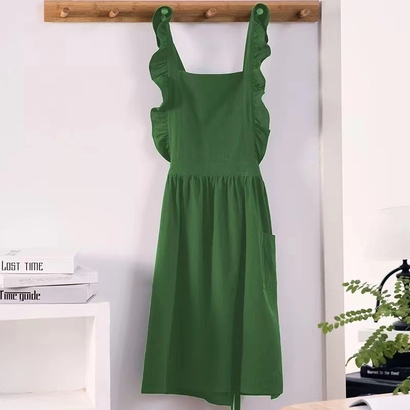 1 Buah Celemek Antik Linen Kat - Baking In Kitchen ulasan dan harga