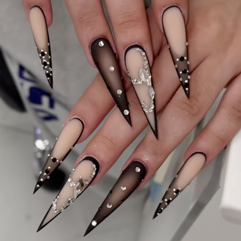 24pcs Set Kuku Palsu Stiletto  - Decorating Tip Set ulasan dan harga