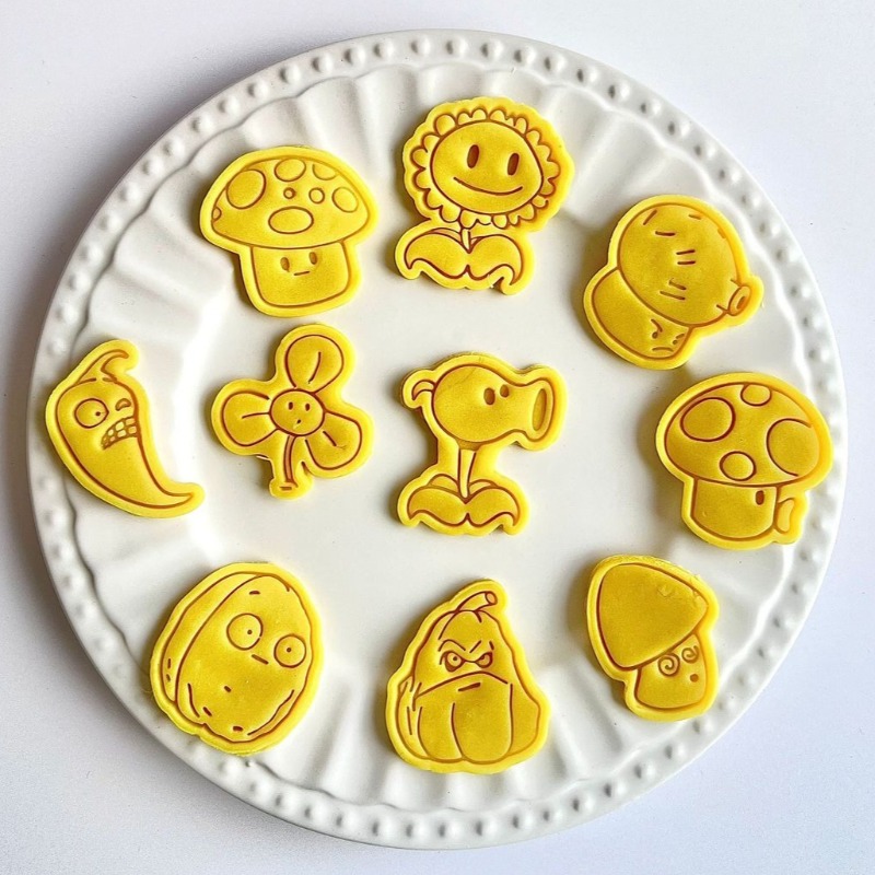 Cetakan Biskuit Kartun Plants  - Baking In Kitchen ulasan dan harga