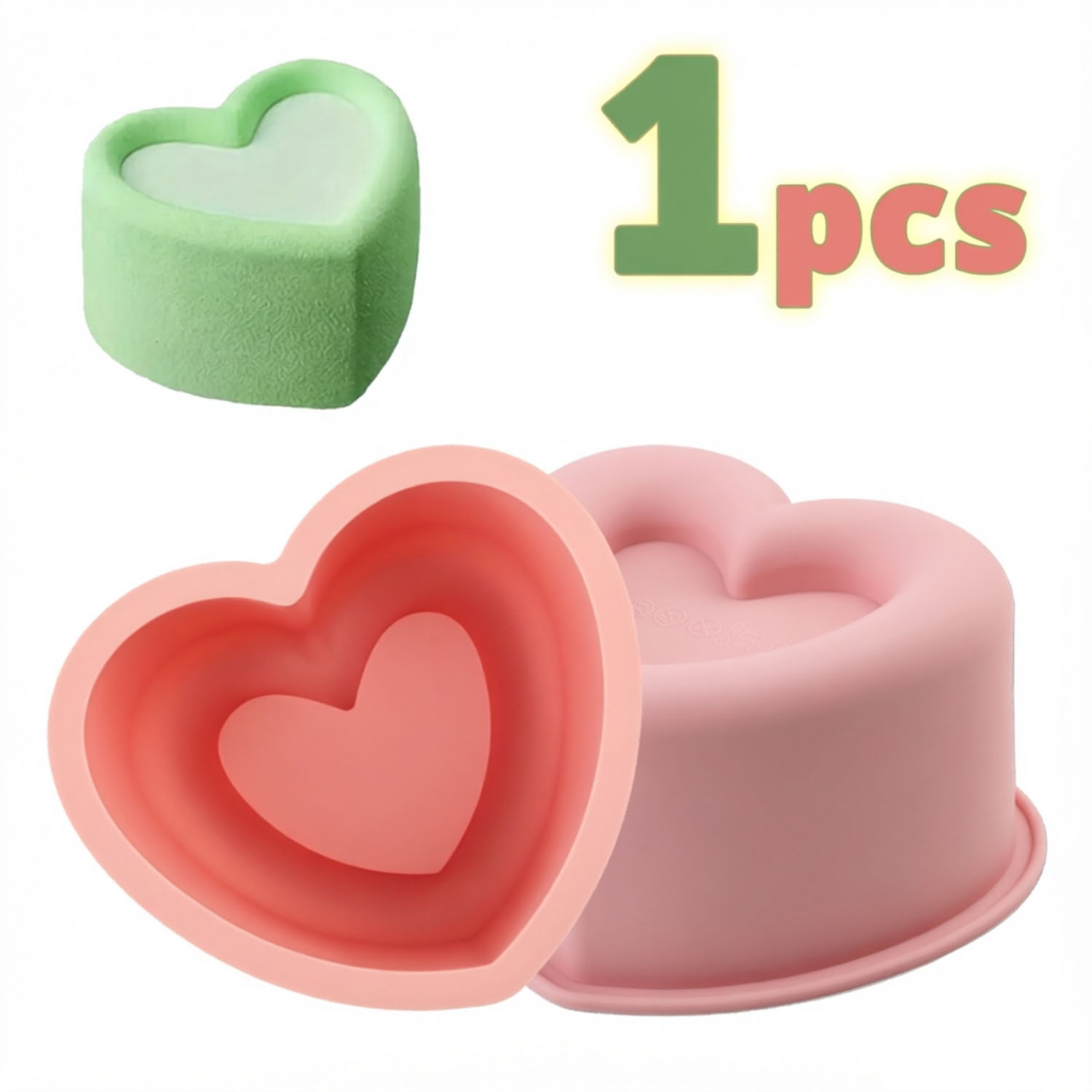 Cetakan Silikon Berbentuk Hati - Kitchen Baking Must Haves ulasan dan harga