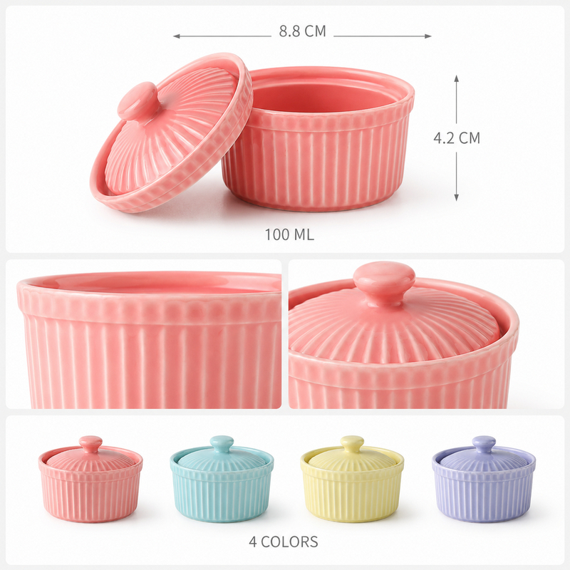 Mangkuk Ramekin Keramik dengan - Kitchen Baking Dishes ulasan dan harga