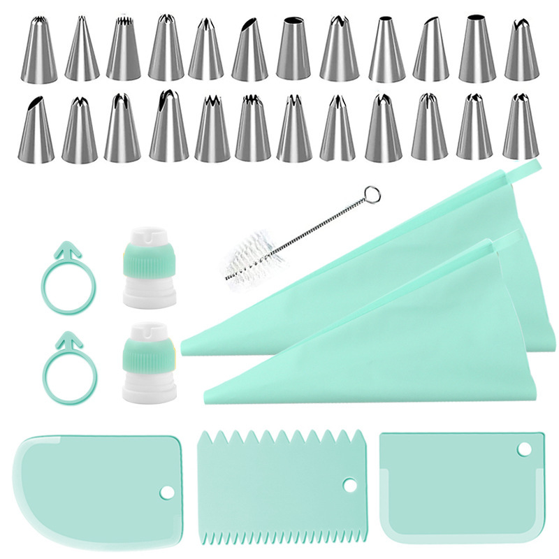 34pcs Set Piping Tip dengan Ta - Decorating Tip Set ulasan dan harga