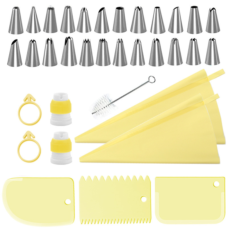 34pcs Set Piping Tip dengan Ta - Decorating Tip Set ulasan dan harga