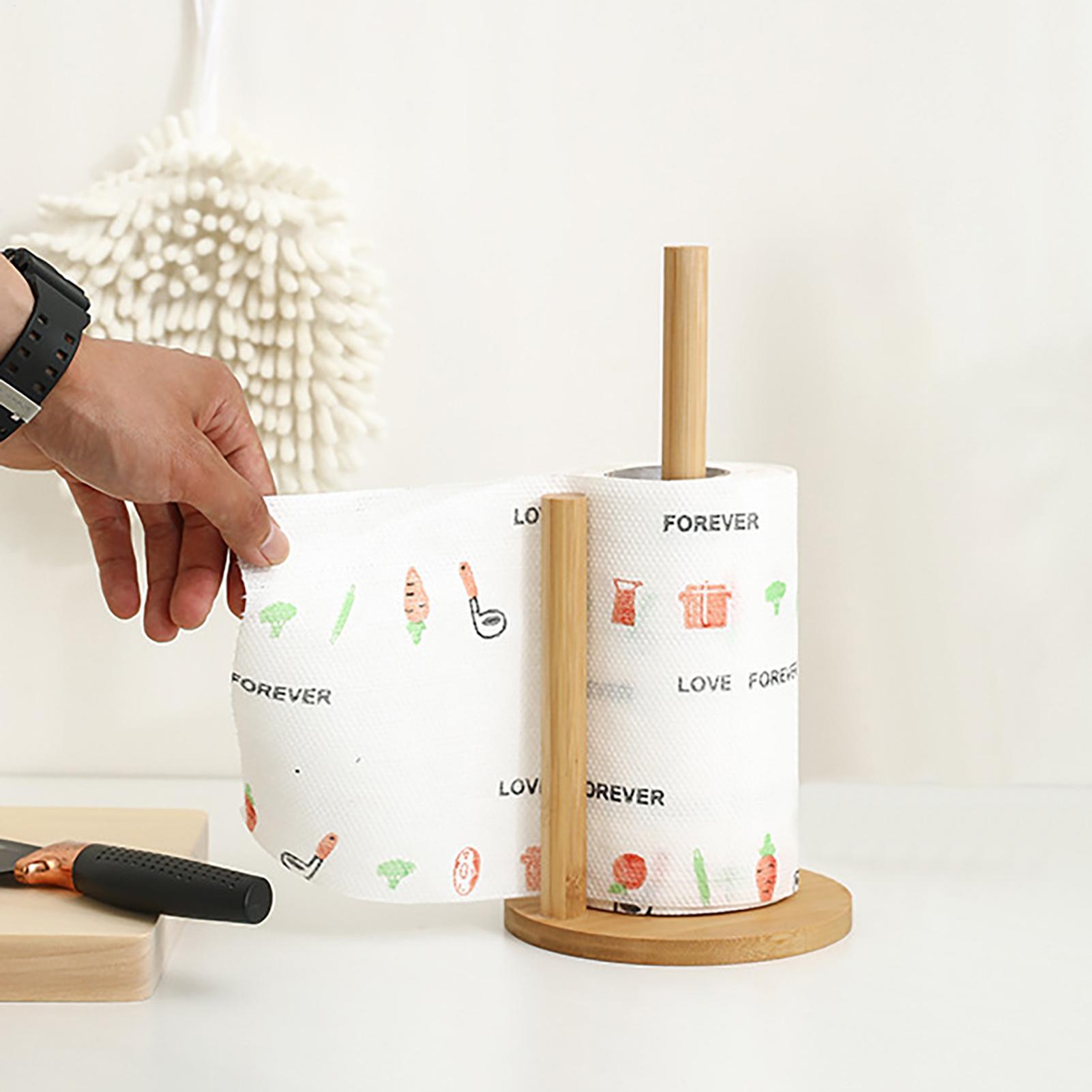 Tempat Tisu Gulung Kayu, Tempa - Kitchen Baking Paper Holder ulasan dan harga