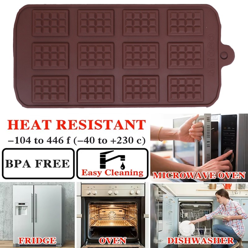 Cetakan coklat silikon 12 bahk - Kitchen Baking Molds ulasan dan harga