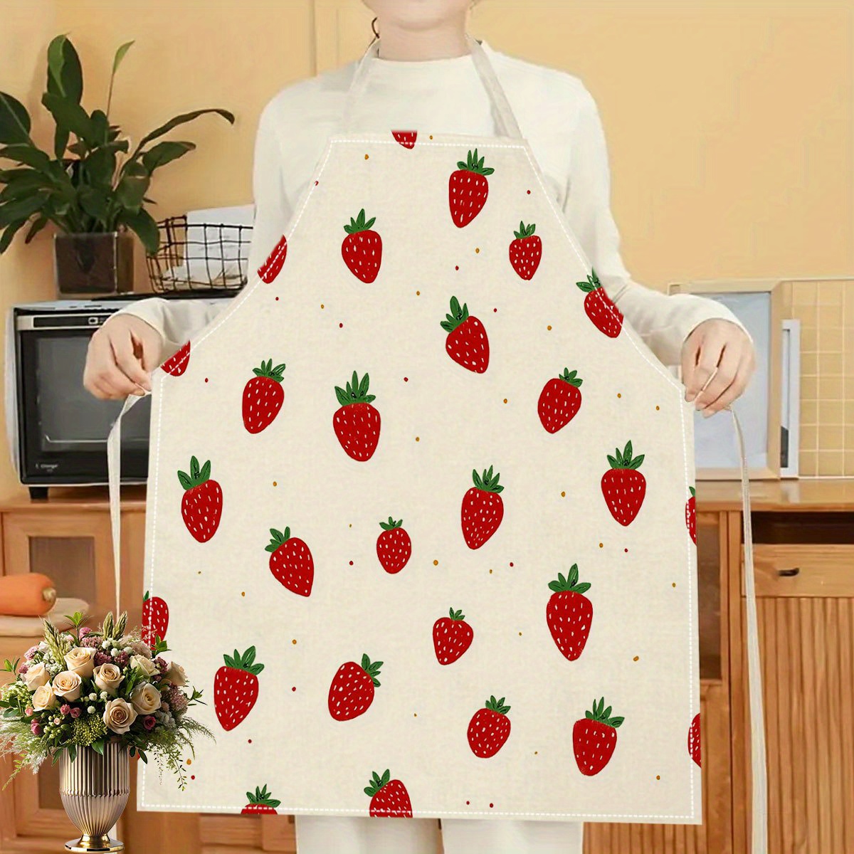 1 Buah Celemek Stroberi Pola B - Baking Kitchen Kids ulasan dan harga