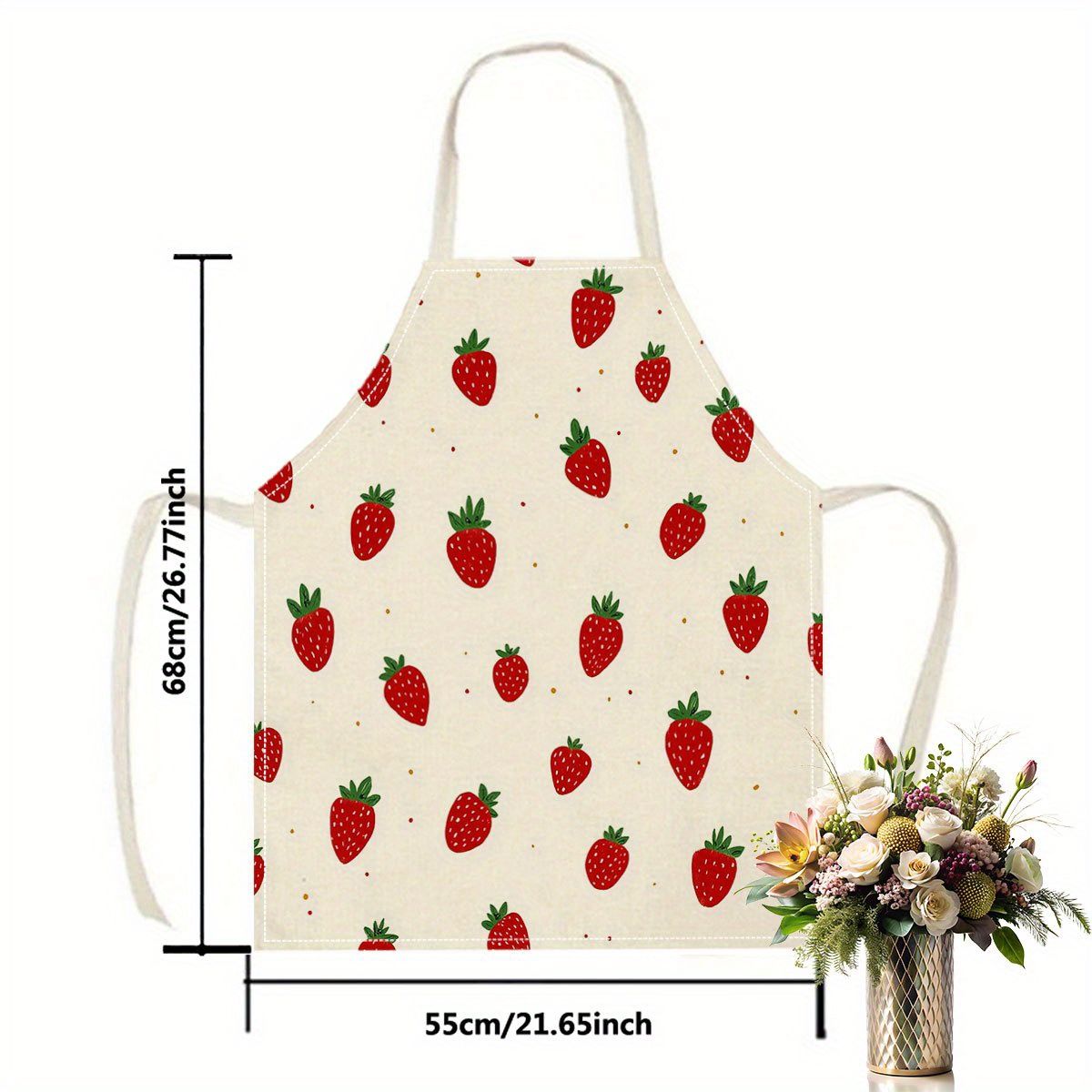1 Buah Celemek Stroberi Pola B - Baking Kitchen Kids ulasan dan harga