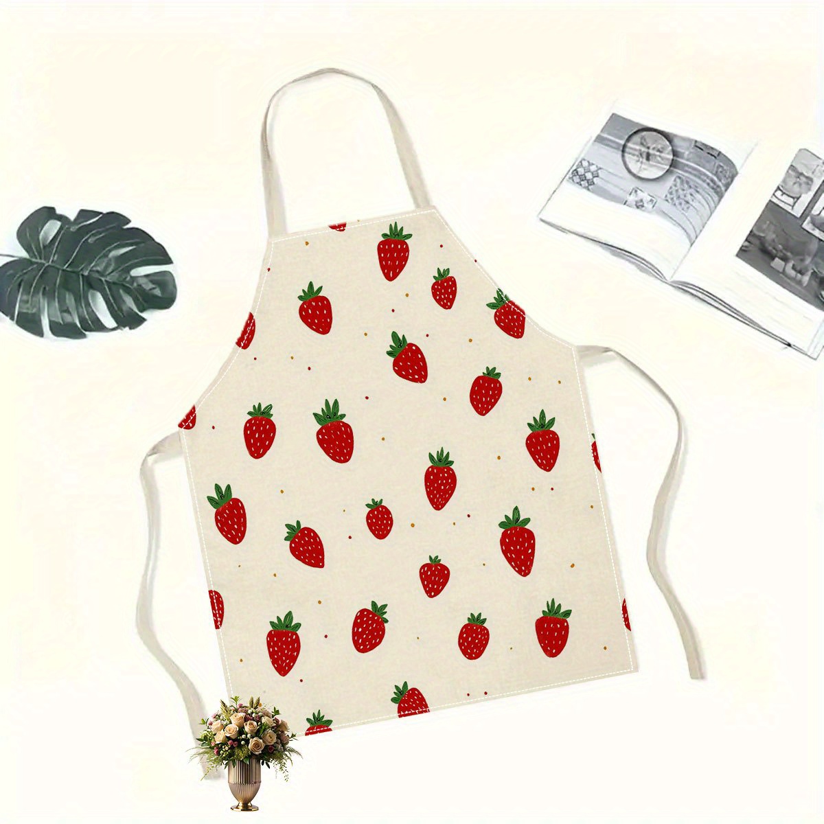 1 Buah Celemek Stroberi Pola B - Baking Kitchen Kids ulasan dan harga