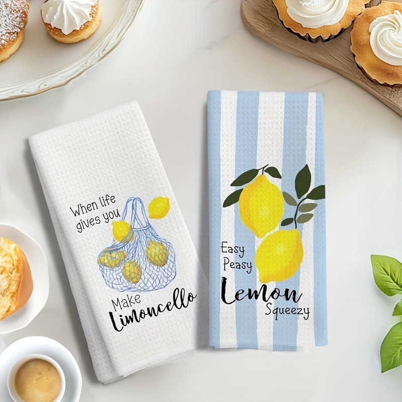 2 Buah, Handuk Dapur Lemon Mes - Kitchen Baking Kit ulasan dan harga
