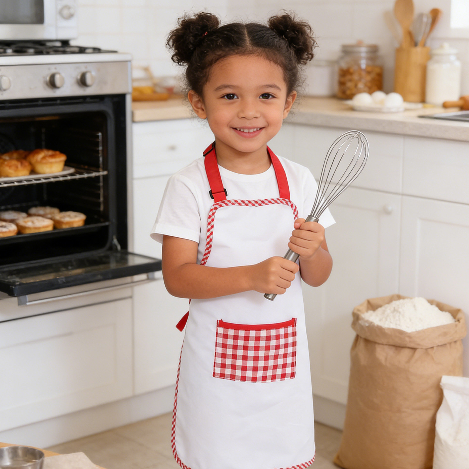 1Set Celemek Memasak Anak Warn - Baking Kitchen Kids ulasan dan harga
