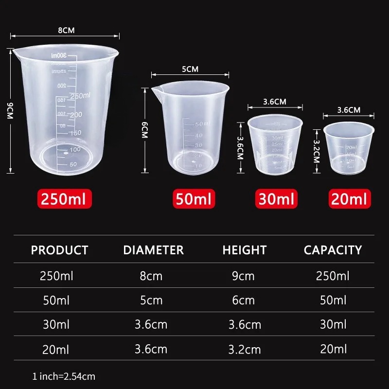 6Pcs Set Gelas Ukur Plastik -  - Kitchen Baking Kit ulasan dan harga
