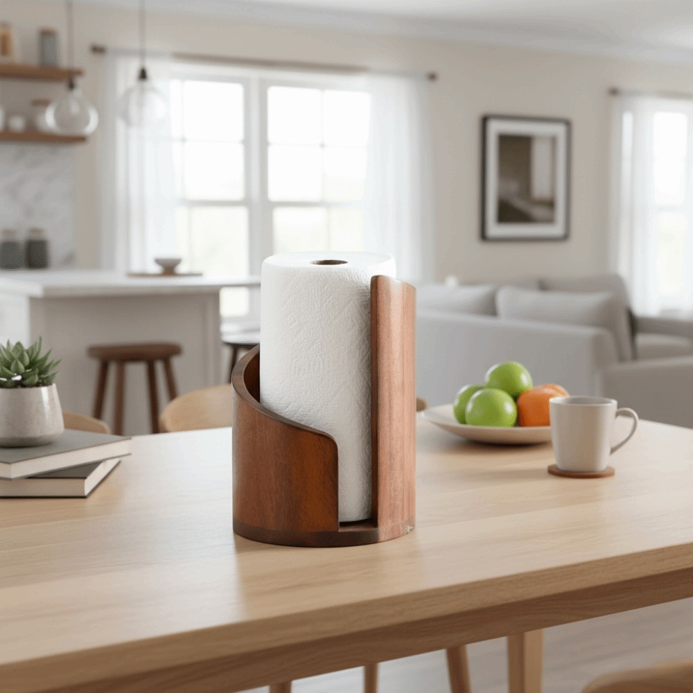 Tempat Tisu Dapur Kayu, Rak Pe - Kitchen Baking Paper Holder ulasan dan harga