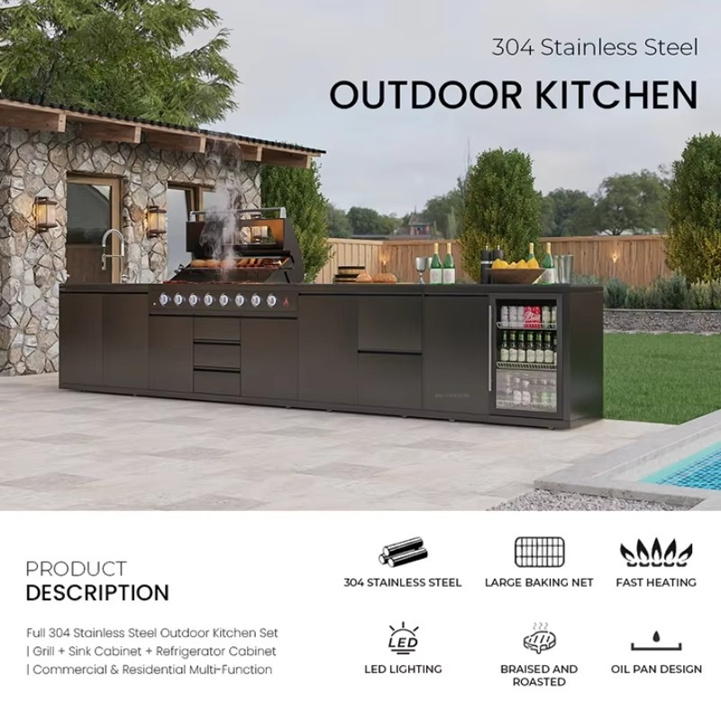 Stasiun BBQ Dapur Luar Ruangan - Kitchen With Baking Station ulasan dan harga