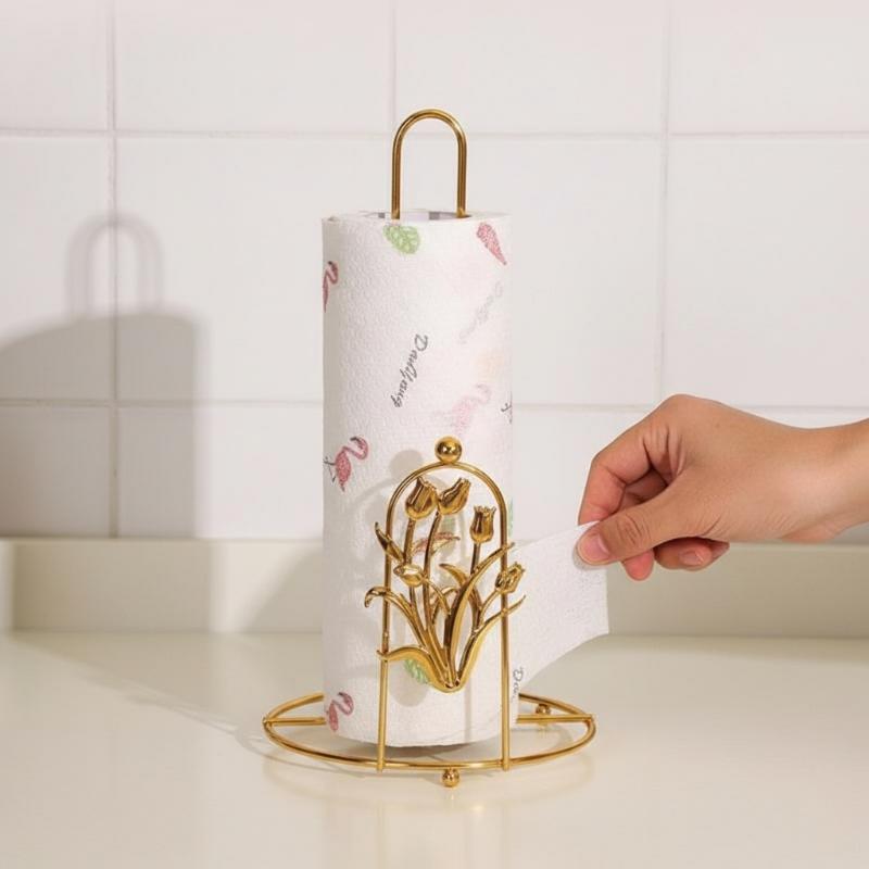 # @Retro Iron Tree Paper Towel - Kitchen Baking Paper Holder ulasan dan harga