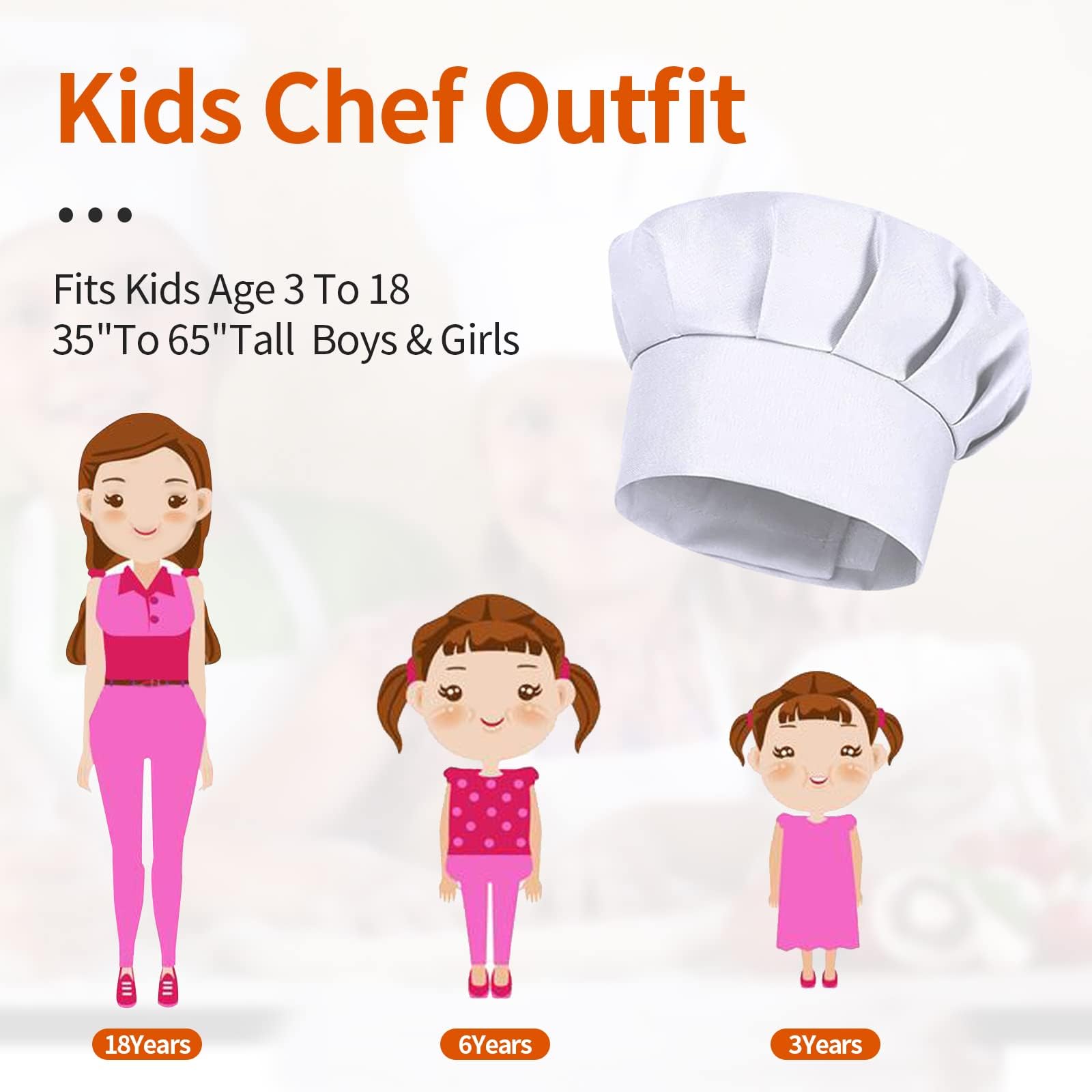 4 Buah Topi Pesta Putih Kostum - Baking Kitchen Kids ulasan dan harga
